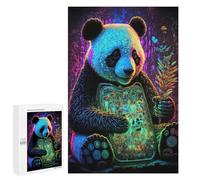 Puzzle sofisticato per adulti, 1000 pezzi, Panda with Erlenmeyer Flask Puzzles per adolescenti, giochi di divertimento, promuove la memoria, ottimo regalo per gli appassionati di gioco, 1000 pezzi