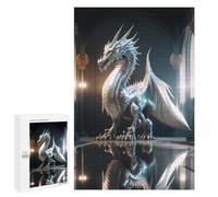 Puzzle sofisticato per adulti, 1000 pezzi, Silver Dragon Statue in Grand Hall Puzzle Famiglia, regalo di compleanno, per gli appassionati di gioco, 1000 pezzi