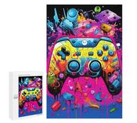 Puzzle sofisticato per adulti, 1000 pezzi, Vibrant Gaming Controller Artwork - 117 puzzle per adolescenti - giochi divertenti - promuove la memoria, ottimo regalo per gli appassionati di gioco, 1000