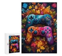 Puzzle sofisticato per adulti, 300 controller da gioco colorati, 23 puzzle per adolescenti, giochi divertenti, promuove la memoria, ottimo regalo per gli appassionati di gioco, 300 pezzi