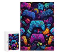 Puzzle sofisticato per adulti, 300 controller vibranti, 30 puzzle, gioco di famiglia, regalo di compleanno, per gli appassionati di gioco, 300 pezzi