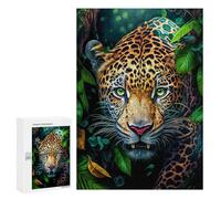 Puzzle sofisticato per adulti, 300 pezzi, Jaguar in The Jungle, 6 puzzle per adolescenti, giochi di divertimento, promuove la memoria, ottimo regalo per gli appassionati di gioco, 300 pezzi