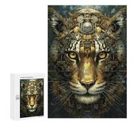 Puzzle sofisticato per adulti, 300 pezzi Steampunk Tiger Ritratto 2 puzzle per adolescenti - giochi divertenti - promuove la memoria, ottimo regalo per gli appassionati di gioco, 300 pezzi