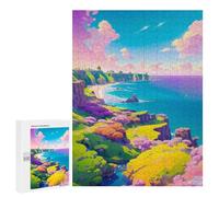 Puzzle sofisticato per adulti, 500 pezzi, Coastal Paradise Puzzle, gioco di famiglia, regalo di compleanno, per gli appassionati di gioco, 500 pezzi