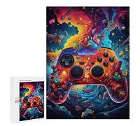 Puzzle sofisticato per adulti, 500 pezzi, Colorful Gaming Odyssey, 2 puzzle per adolescenti, giochi divertenti, promuove la memoria, ottimo regalo per gli appassionati di gioco, 500 pezzi