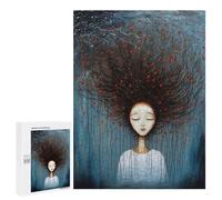 Puzzle sofisticato per adulti, 500 pezzi, motivo albero da donna con bacche rosse, puzzle per adolescenti, giochi divertenti, promuove la memoria, ottimo regalo per gli appassionati di gioco, 500