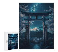 Puzzle sofisticato per adulti, 500 pezzi, Torii Gate to Mount Fuji Puzzles per adolescenti, giochi divertenti, promuove la memoria, ottimo regalo per gli appassionati di gioco, 500 pezzi