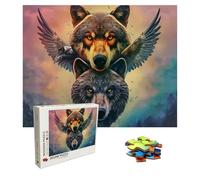 Puzzle sogno Puzzle 2000 Pezzi lupi Art Jigsaw Puzzles For Adults, Puzzles in Legno XXL 99.5x70.5 cm, Si Adattano Perfettamente Tra Loro Lettere Sul Retro, Idea Regalo Uomo e Donna, Compact Box 8p-600