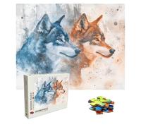 Puzzle sogno Puzzle 2000 Pezzi lupi Art Jigsaw Puzzles For Adults, Puzzles in Legno XXL 99.5x70.5 cm, Si Adattano Perfettamente Tra Loro Lettere Sul Retro, Idea Regalo Uomo e Donna, Compact Box 8p-599