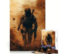 Puzzle "Soldato nella nuvola di polvere" per adulti, 1000 pezzi, gioco di logica e rilassamento, taglio solido, piacevole sorpresa (38x26cm)