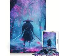 Puzzle solitario Sakura Samurai da 1000 pezzi per adulti, gioco intellettuale, calma e relax, taglio preciso, oggetto dei desideri di Babbo Natale (38x52cm)