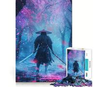 Puzzle solitario Sakura Samurai, difficile, per adulti, 1000 pezzi, migliora la memoria, rilassa la mente, bordi netti, elegante regalo (38x26cm)