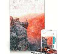 Puzzle "Solo sulla montagna" da 1000 pezzi gioco cognitivo divertente con componenti robusti e ben definiti,ideale per momenti di tranquillità e allenamento mentale a casa (50x75cm)