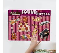 Puzzle sonori giocattolo educativo puzzle in legno per bambini in età