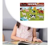 Puzzle Sonoro Puzzle Giocattolo in Legno per L'educazione Precoce per Bambini in