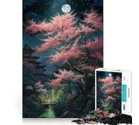 Puzzle "Sotto la Luna" da 1000 pezzi,gioco per lo sviluppo delle capacità cognitive,superficie liscia e priva di sbavature,attività rilassante di gruppo al chiuso (38x26cm)