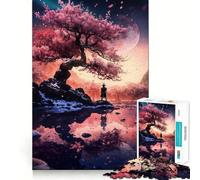 Puzzle "Sotto l'albero in fiore" da 1000 pezzi,divertente e stimolante per la mente,con componenti robusti e ben definiti Un passatempo avvincente per rilassarsi in casa (38x26cm)