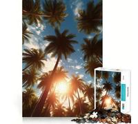 Puzzle "Sotto le palme" per ragazzi,1000 pezzi,gioco stimolante per la mente,montaggio sicuro e attività di gruppo per i propri cari (38x26cm)