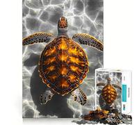 Puzzle sottomarino a forma di tartaruga marina per ragazzi, 1000 pezzi, gioco per allenare la mente, design rilassante, assemblaggio, sorpresa di Natale (38x52cm)