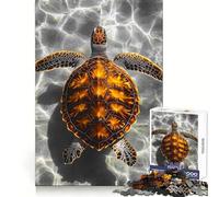Puzzle sottomarino a forma di tartaruga marina per ragazzi, 1000 pezzi, gioco per allenare la mente, design rilassante, assemblaggio, sorpresa di Natale (38x52cm)