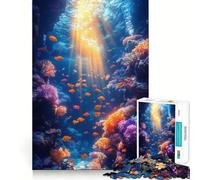 Puzzle sottomarino con barriera corallina e pesci per adulti,1000 pezzi,gioco di concentrazione,tagli di precisione,bordi lisci,divertente sfida per i momenti di attesa (38x52cm)