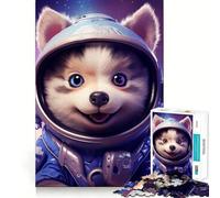 Puzzle Space Baby Husky da 1000 pezzi per ragazzi, gioco di logica, divertimento rilassante, taglio preciso, regalo artistico (38x26cm)