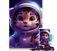 Puzzle Space Baby Tiger da 1000 pezzi per adolescenti, ideale per rafforzare la memoria e il legame familiare, con bordi precisi e un regalo pensato con cura (50x75cm)
