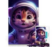 Puzzle Space Baby Tiger per adulti, 1000 pezzi, stimola la memoria, gioco di gruppo, assemblaggio, sorpresa di Natale (38x52cm)