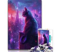 Puzzle Space Cat per adolescenti, 1000 pezzi, modelli da assemblare, attività divertenti da fare a casa, regalo di compleanno, regali da viaggio, 50x75cm