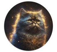 Puzzle Space Cat per adulti, 1000 pezzi, puzzle rotondo, perfetto per adolescenti e per l'arredamento della casa (67,5x67,5cm)