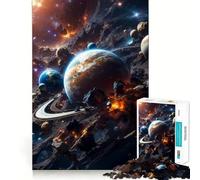 Puzzle Space Chaos da 1000 pezzi per adulti e ragazzi, gioco di abilità rilassante e divertente, con bordi precisi, ideale come regalo per le festività (50x75cm)