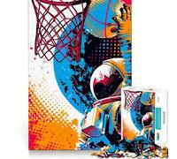 Puzzle Space Jam Dunk per ragazzi, 1000 pezzi, gioco di logica, lento, divertente, taglio perfetto, sorpresa di compleanno (50x75cm)