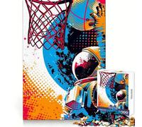 Puzzle Space Jam Dunk per ragazzi, 1000 pezzi, gioco di logica, lento, divertente, taglio perfetto, sorpresa di compleanno (50x75cm)
