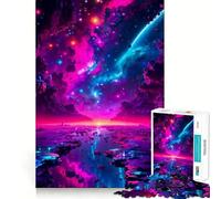 Puzzle Space Mirror, difficile, per adulti, 1000 pezzi, puro gioco di logica, attività per la casa, taglio netto, bel regalo (38x52cm)