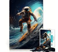 Puzzle Space Surfer da 1000 pezzi per adulti, gioco di logica, ideale per momenti di condivisione, con bordi di alta qualità, regalo di pregio 38x26cm