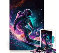 Puzzle Space Surfer da 1000 pezzi per ragazzi, gioco stimolante per la mente, ideale per il relax, con tagli precisi e decorazioni artistiche 50x75cm