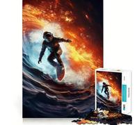 Puzzle Space Surfer per adulti da 1000 pezzi, ideale per migliorare la memoria, per il tempo libero, con bordi precisi, perfetto come regalo per le festività 38x26cm