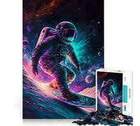 Puzzle Space Surfer per ragazzi, 1000 pezzi, gioco di logica, antistress, bordi trasparenti, regalo classico 38x52cm
