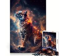 Puzzle Space Tiger Spirit da 1000 pezzi per adolescenti, ideale per rafforzare la memoria, per una vita tranquilla e serena, con bordi di qualità e un regalo perfetto per Babbo Natale 50x75cm