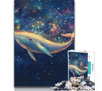 Puzzle Space Whale da 1000 pezzi per adolescenti, aiuta il cervello a esercitare i giocattoli avvincenti per coltivare la pazienza e l'interazione genitore-figlio (38x26cm)