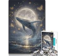 Puzzle Space Whale da 1000 pezzi per adolescenti, aiutare il cervello a esercitare i giocattoli avvincenti per coltivare la pazienza (50x75cm)