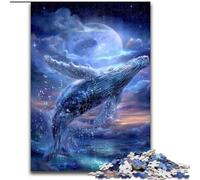 Puzzle Space Whale da 1000 pezzi per adulti e adolescenti, aiuta il cervello a esercitare i giocattoli avvincenti per coltivare la pazienza, gioco di sfida unico (26x38cm)