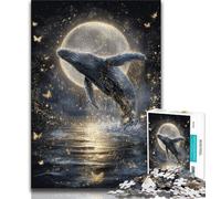 Puzzle Space Whale da 1000 pezzi per adulti e adolescenti, aiuta il cervello a esercitare i giocattoli avvincenti per coltivare la pazienza e l'interazione genitore-figlio, 50x75cm