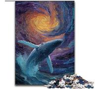 Puzzle Space Whale per adulti, giocattolo educativo intellettuale decomprimente, gioco educativo per compleanni, Natale (26x38cm)