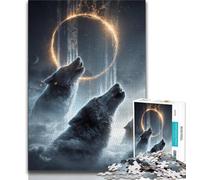 Puzzle Space Wolf da 1000 pezzi per adulti e adolescenti, aiuta il cervello a esercitare i giocattoli avvincenti per coltivare la pazienza, ottimo regalo, 38x26cm