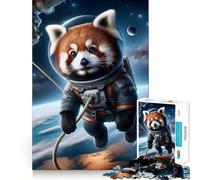 Puzzle Spacewalk con panda rosso, 1000 pezzi, per adolescenti, giocattolo antistress, taglio di alta qualità, regalo elegante 50x75cm