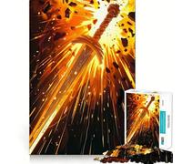 Puzzle Spada del Cavaliere da 1000 pezzi per ragazzi, gioco di logica, momento di relax, bordo di qualità, regalo perfetto 38x26cm