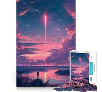 Puzzle spaziale a forma di razzo per adulti, 1000 pezzi, gioco intelligente antistress, assemblaggio, regalo speciale 50x75cm