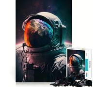 Puzzle spaziale a tema astronauta per adulti, 1000 pezzi, stimola la memoria, gioco di gruppo, assemblaggio, sorpresa natalizia (38x52cm)