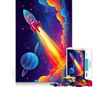 Puzzle spaziale a tema lancio di razzi per adulti, 1000 pezzi, gioco di abilità mentale, hobby tranquillo, design, assemblaggio, regalo per le vacanze (50x75cm)